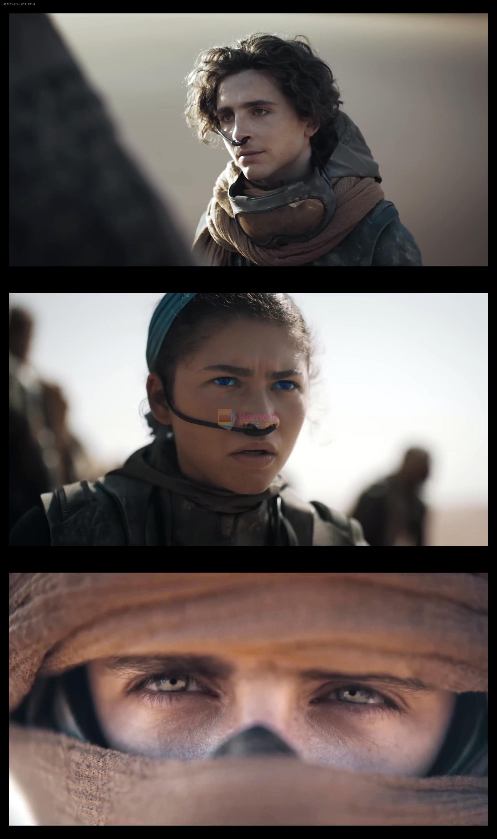Zendaya As Chani Timothee Chalamet As Paul Atreides In Dune Part Two zendaya-as-chani-timothee-chalamet-as-paul-atreides-in-dune-part-two